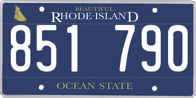 RI license plate 851790