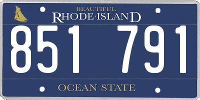 RI license plate 851791