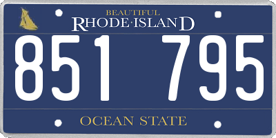 RI license plate 851795