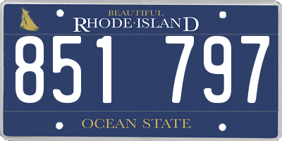 RI license plate 851797