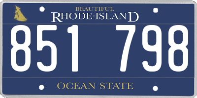 RI license plate 851798