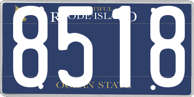 RI license plate 8518