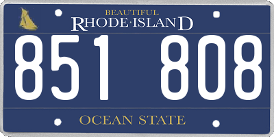 RI license plate 851808