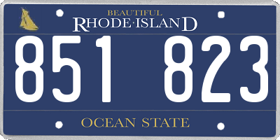 RI license plate 851823