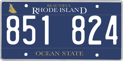 RI license plate 851824