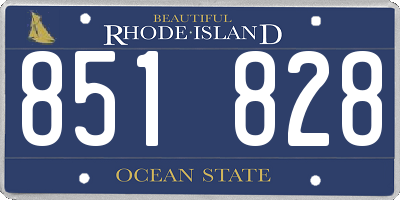 RI license plate 851828