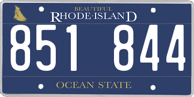 RI license plate 851844