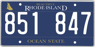 RI license plate 851847