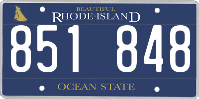 RI license plate 851848