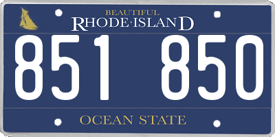 RI license plate 851850