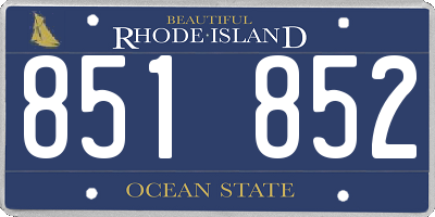 RI license plate 851852