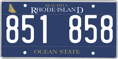 RI license plate 851858