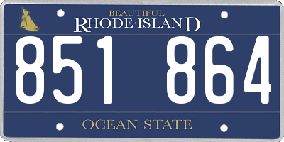 RI license plate 851864