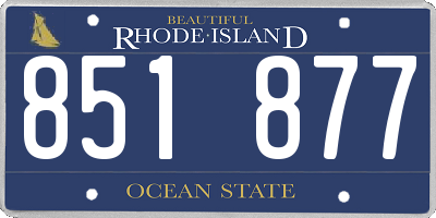 RI license plate 851877