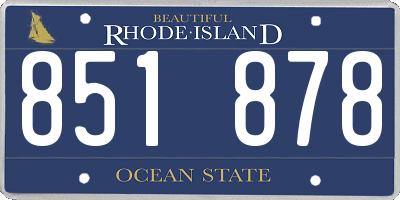 RI license plate 851878