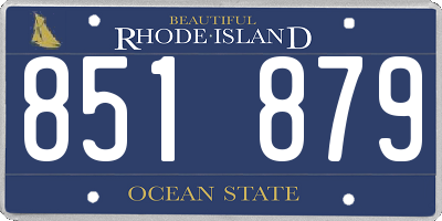 RI license plate 851879