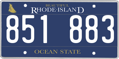 RI license plate 851883
