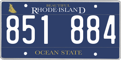 RI license plate 851884