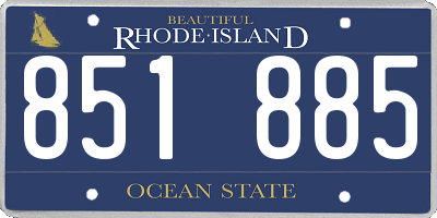 RI license plate 851885