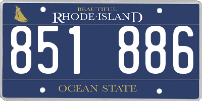 RI license plate 851886