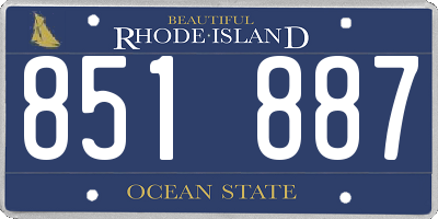 RI license plate 851887