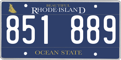 RI license plate 851889