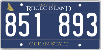 RI license plate 851893