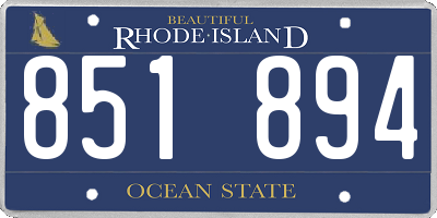 RI license plate 851894