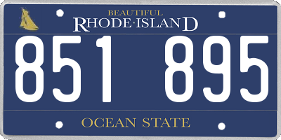 RI license plate 851895