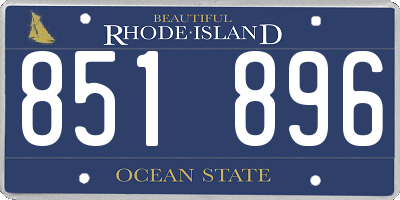 RI license plate 851896