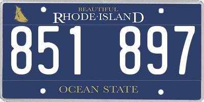 RI license plate 851897