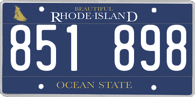 RI license plate 851898
