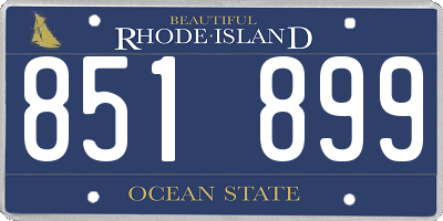 RI license plate 851899