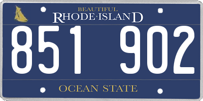 RI license plate 851902