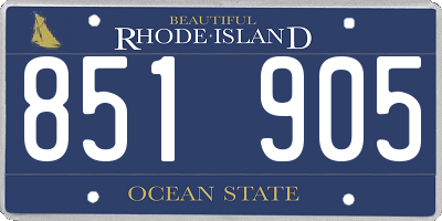 RI license plate 851905