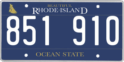 RI license plate 851910