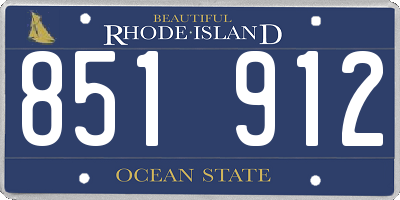 RI license plate 851912