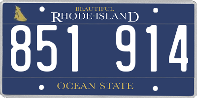 RI license plate 851914