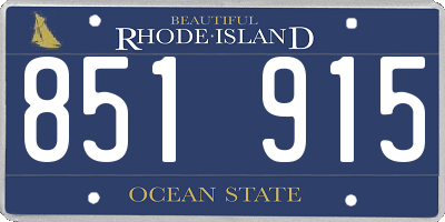 RI license plate 851915