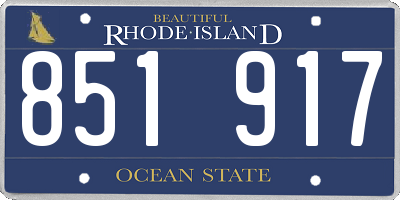 RI license plate 851917