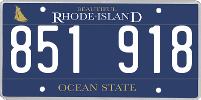 RI license plate 851918