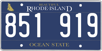 RI license plate 851919