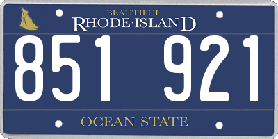 RI license plate 851921