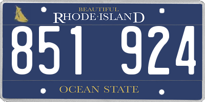 RI license plate 851924