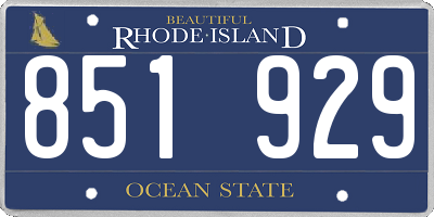 RI license plate 851929