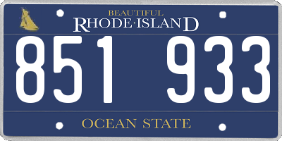 RI license plate 851933