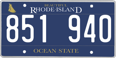RI license plate 851940