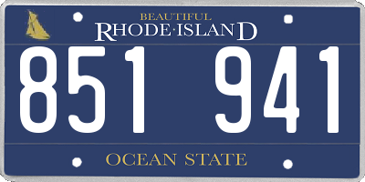 RI license plate 851941