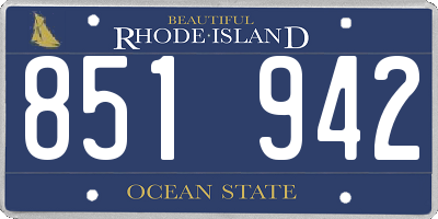 RI license plate 851942