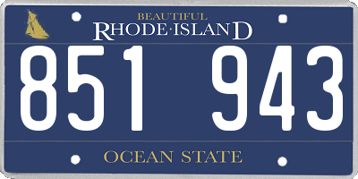 RI license plate 851943